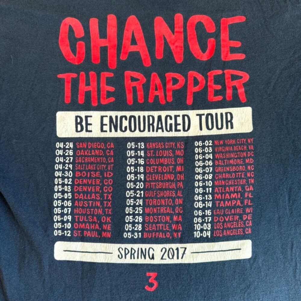 Chance the Rapper Be Encouraged Tour 2017 Official Merch